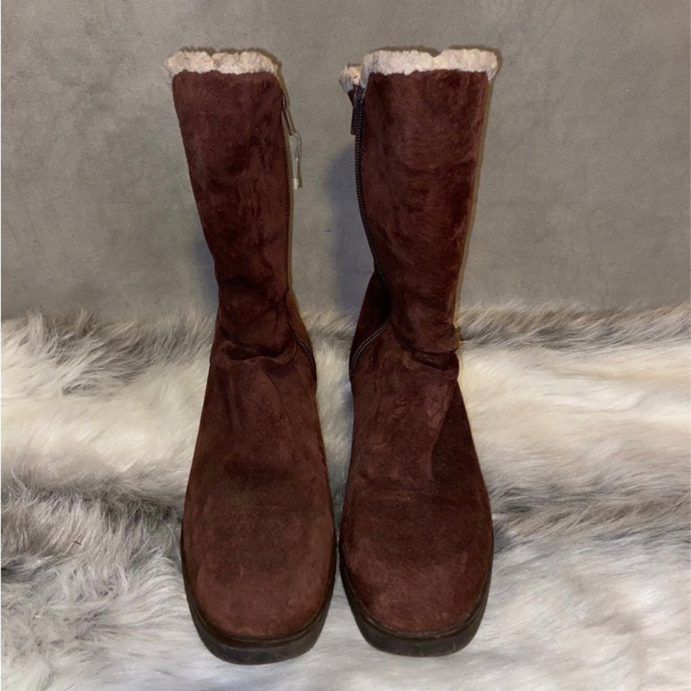 Canada North Brown Suede Fur-lined Waterproof Boots 9
